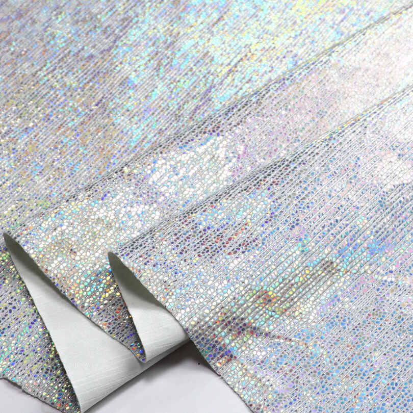 금속 딱딱 무지개 빛깔의 신발 가방 PU 인조 가죽 직물